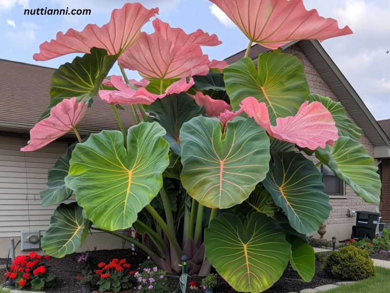 Giant Orange Striped Elephant Ear